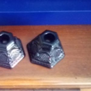 Vintage Red Glass "Avon" Candle Holders